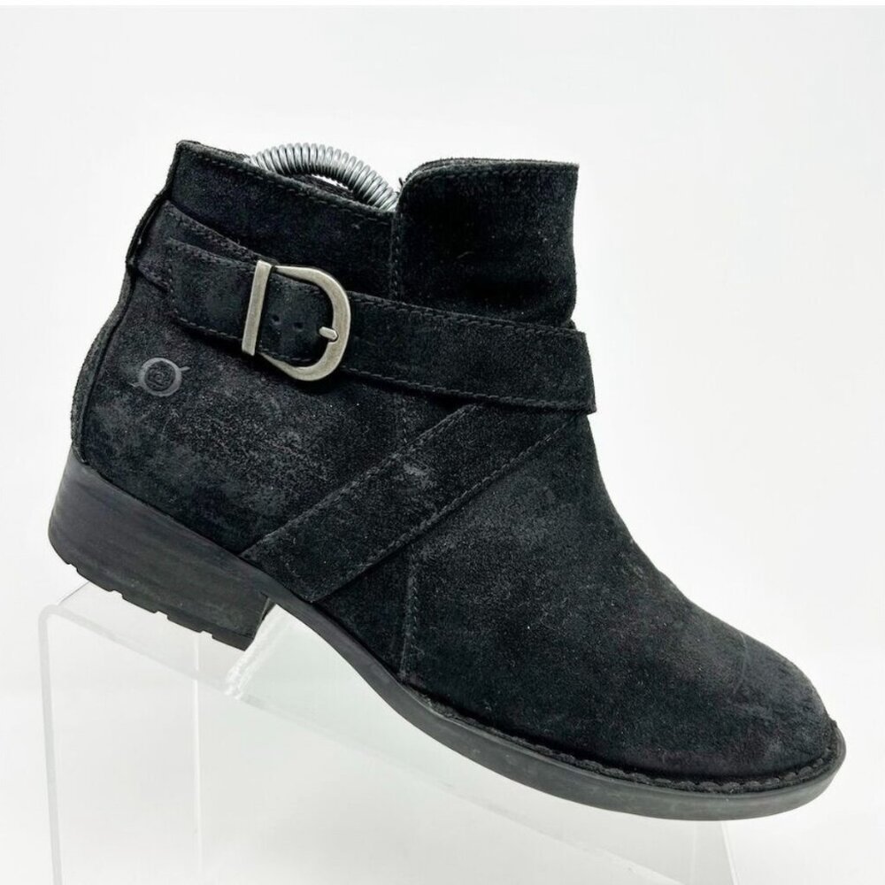 Born Women's Black Leather Ankle Boots Size 8.5